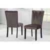 Dining Chairs With Pedestal Base (Set of 2) - Black / Brown