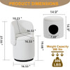 Barrel Chair With Built In Storage, 360° Swivel - Beige