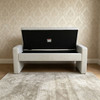 Upholstered Ottoman Bench With Storage - Dark Gray