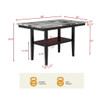 5 Piece Counter Dining Set With Table, Chairs - Black / Brown