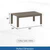 All-Weather Outdoor Coffee Table With Wood-Look Top