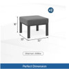 All-Weather Patio Ottomans With Thick Cushions (Set of 2)