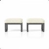 Patio All-Weather Ottomans With Thick Cushions (Set of 2)