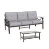 Patio Furniture Set, Coffee Table And Cushions For Backyard
