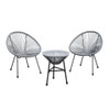 Acapulco Style 3 Piece Patio Bistro Set With Chairs