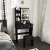 Modern Small Vanity Desk With 3 LED Lighting Modes, 3 Drawers