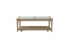 Frosted Glass Top Cocktail Table With Casters - Sand