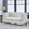 Upholstered Couch Sofa With Button Tufting For Living Room