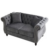 Chesterfield Sofa With Rolled Arms And Nailhead Trim