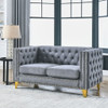 Modern Sofa With Button Tufting, Upholstered Couch For Living Room