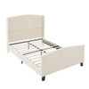 Platform Bed Frame With Tall Headboard And High Footboard