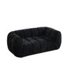 Quilted Cloud Sofa With Rounded Armrests And Piano Key Backrest Design