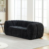 Quilted Cloud Sofa With Rounded Armrests And Piano Key Backrest Design