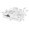Power Motion Living Room Set With USB Port, Adjustable Headrest, Cup Holder
