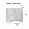 3 Piece Bedroom Contemporary Set, Bed With LED Lights And 2 Nightstands