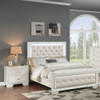 3 Piece Bedroom Set, Bed With LED Lights And 2 Nightstands