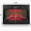 Electric Fireplace Insert Heater With Multicolor Flames, Remote Control - Black