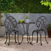 Charleston 3 Pieces Cast Bistro Set - Copper