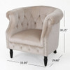 Celestialis - Upholstered Velvet Club Chair With Tub Design And Rolled Recessed Armrests - Champagne