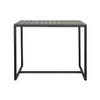 Ernesto - Outdoor Industrial Acacia Wood Bar Table With Metal Frame - Gray / Black