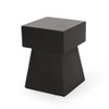 Outdoor Side Table, Patio End Table - Black
