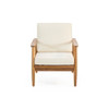 Birdsong - Outdoor Club Chair With Slat Back And Seat Cushion - Beige