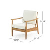 Birdsong - Outdoor Club Chair With Slat Back And Seat Cushion - Beige