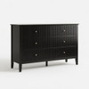 Modern 6 Drawer Fluted Dresser