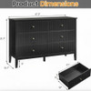 Modern 6 Drawer Fluted Dresser