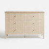 Modern 6 Drawer Fluted Dresser
