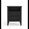 Fluted Nightstand With 2 Drawers