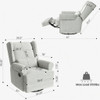 Extra Wide Swivel Recliner Glider Chair With Footrest