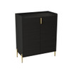 Wine Bar Cabinet With Adjustable Shelf, 2 Door Sideboard With Soft-Closing Hinges And Feet