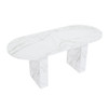 Modern Farmhouse Oval Dining Table With Slim Base