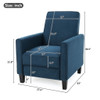 Upholstered Push Back Recliner Chair For Living Room