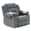 Modern Manual Recliner With Padded Seat And Pillow Arms