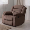 Modern Manual Recliner With Padded Seat And Pillow Arms