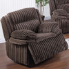 Contemporary Manual Motion Glider Recliner Chair With Padded Armrests And Smooth Rocking Function