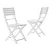Outdoor Foldable Wood Dining Chair With Slat Design (Set of 2)