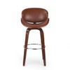 Lumos - Mid Century Modern Upholstered Swivel Barstool