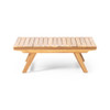 Outdoor Acacia Wood Coffee Table With Open Slat Design