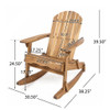 Outdoor Adirondack Rocking Chair With Hand Crafted Details