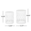 Outdoor Metal S/2 End Table