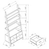 Shasta - 5 Shelf Ladder Bookshelf With Drawers - Cappuccino