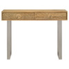Harmony - 2 Drawer Table With Sled Base In Tones Accents - Natural