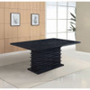 Monette - Rectangle Dining Table With Layered Pedestal Base - Black