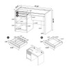 Maxim - 2 Drawer Computer Desk With Lift Top Storage And Power Outlet - Cappuccino