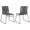 Jerome - Stackable Side Chair (Set of 2) - Charcoal