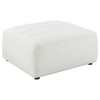 Sunny - Square Upholstered Ottoman - Ivory