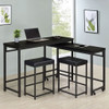 Klekner - 4 Piece Counter Height Table Set With Nesting Tables And Backless Stools - Charcoal